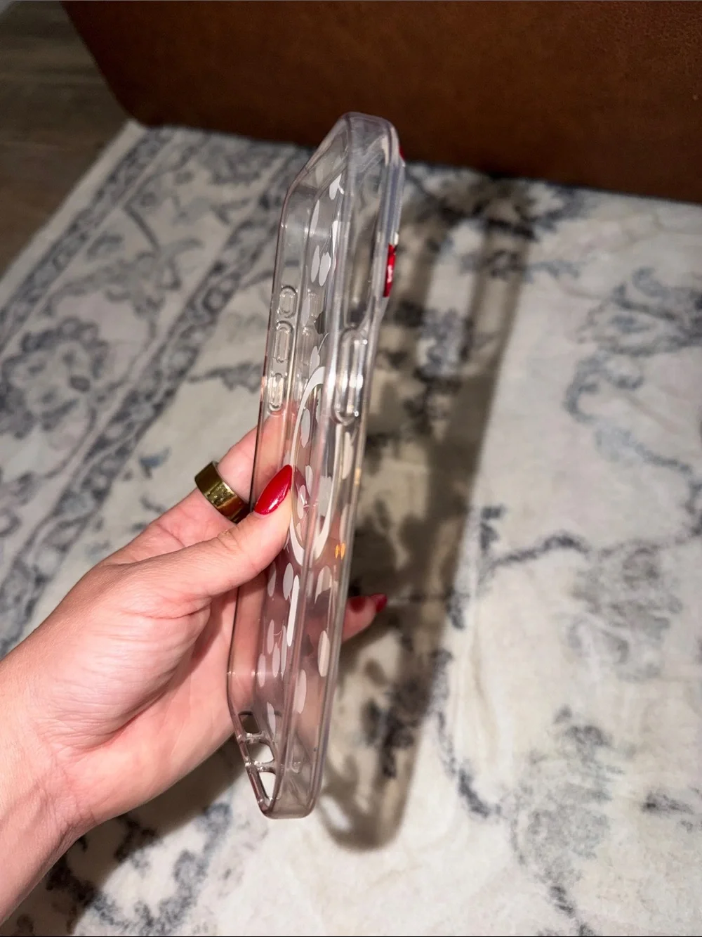 kate spade Clear Cherry Print iPhone 15 Pro Max Case - Red & Green
